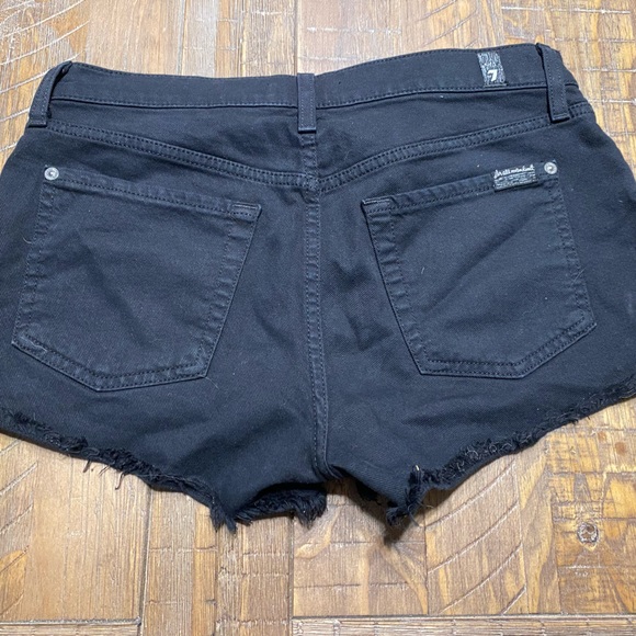 7 For All Mankind Pants - Black denim shorts